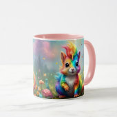 Hiskers of 疑問に思: The Rainbow Unicorn Squirrel マグカップ (正面右)