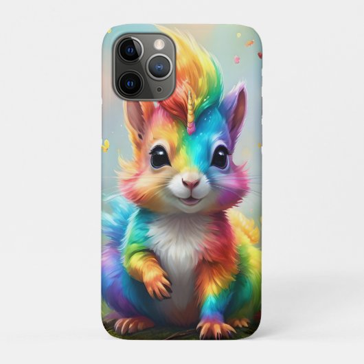 Hiskers of 疑問に思: The Rainbow Unicorn Squirrel Case-Mate iPhoneケース (裏)