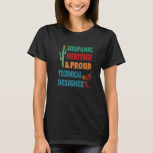 Hispanic伝統およびテクニカ誇りを持ったルデザイナー Tシャツ
