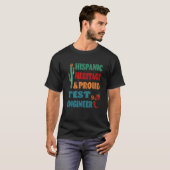 Hispanic伝統およびテス誇りを持ったトエンジニア Tシャツ (正面フル)