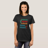 Hispanic伝統とシニアソフ誇りを持ったトウェアの開発 Tシャツ (正面フル)