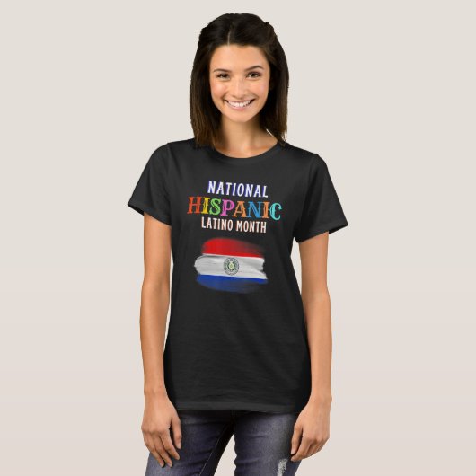Hispanic Ceremony Month Prideful Latin Spanish Ami Tシャツ (正面フル)