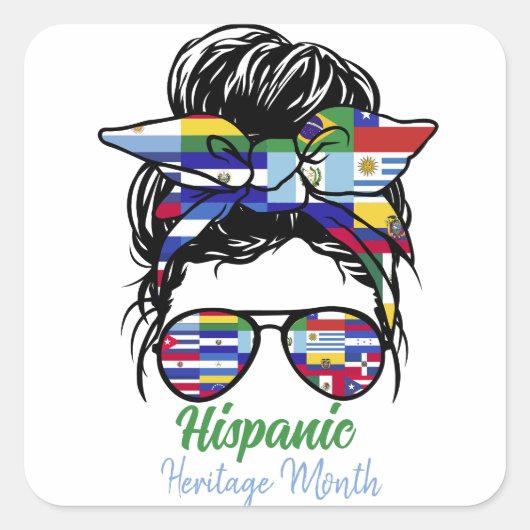Hispanic Heritage Month  スクエアシール (正面)