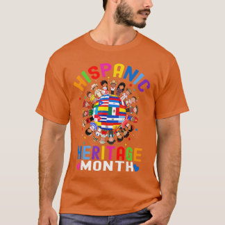 Hispanic Heritage Month Earth Childs Latin Flag Bo Tシャツ