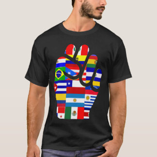 Hispanic heritage month latin american flags 2024 tシャツ