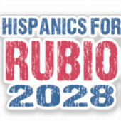 Hispanics for Rubio 2028 シール (正面)