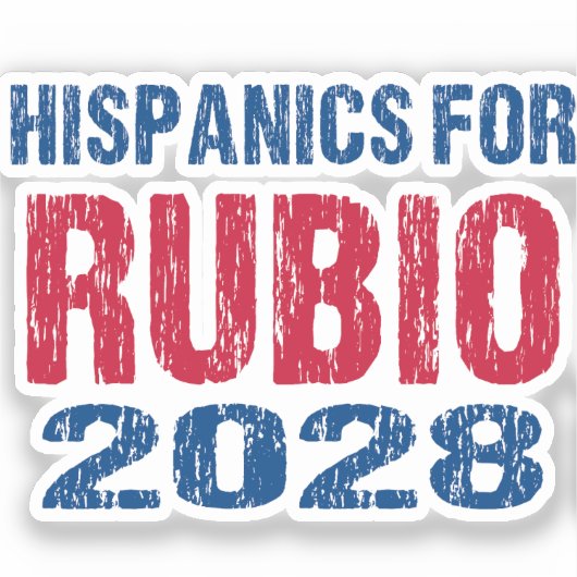 Hispanics for Rubio 2028 シール (正面)