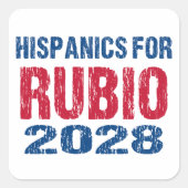 Hispanics for Rubio 2028 スクエアシール (正面)
