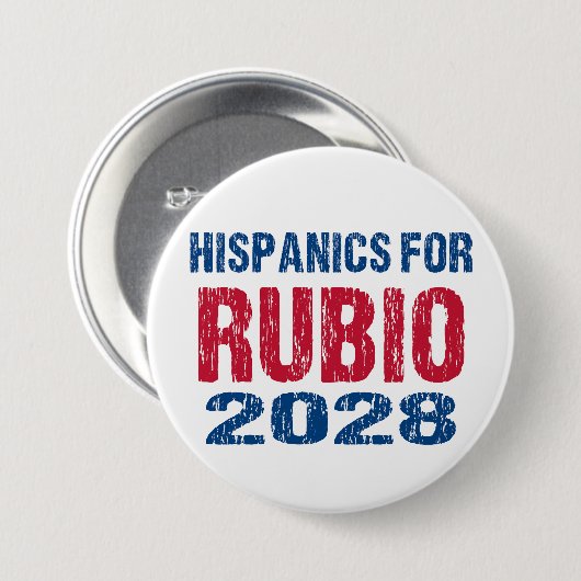 Hispanics for Rubio 2028 缶バッジ (正面&裏面)