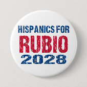 Hispanics for Rubio 2028 缶バッジ (正面)