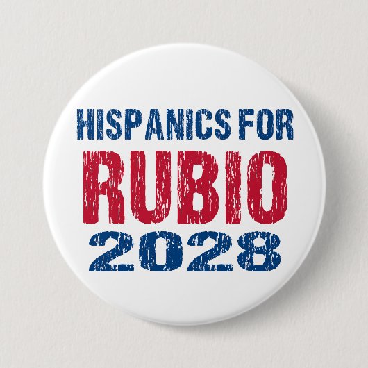 Hispanics for Rubio 2028 缶バッジ (正面)