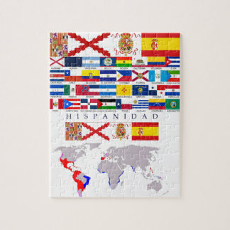 HISPANIDAD orígen con mapa. Puzzle ジグソーパズル