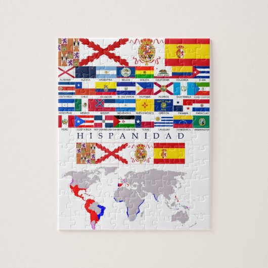 HISPANIDAD orígen con mapa. Puzzle ジグソーパズル (縦)