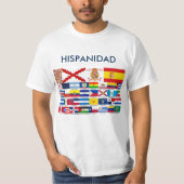 HISPANIDAD orígen y países. Delante y detrás Tシャツ (正面)