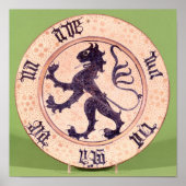 Hispano-Moresque dish, tin-glazed ポスター (正面)