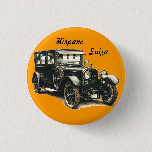 HISPANO SUIZA CLASSIC CAR 缶バッジ (正面)