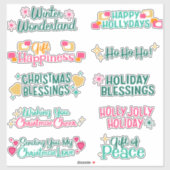 Hispers of Joy – クリスマス引用文ステッカーパック シール (シート)