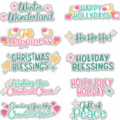 Hispers of Joy – クリスマス引用文ステッカーパック シール (正面)