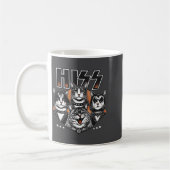 Hiss Funny Cats Kittens Rock Rockin Funny Cat  コーヒーマグカップ (左)