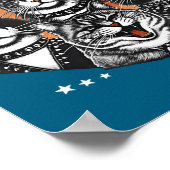 Hiss Funny Cats Kittens Rock Rockin Funny Cat  ポスター (角)