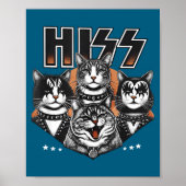 Hiss Funny Cats Kittens Rock Rockin Funny Cat  ポスター (正面)