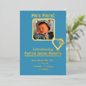 His's Hills & Photo Birth Announcement 箔招待状 (立ち正面)