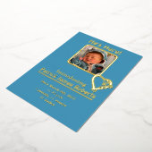 His's Hills & Photo Birth Announcement 箔招待状 (回転した状態)