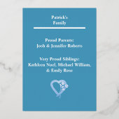 His's Hills & Photo Birth Announcement 箔招待状 (裏面)