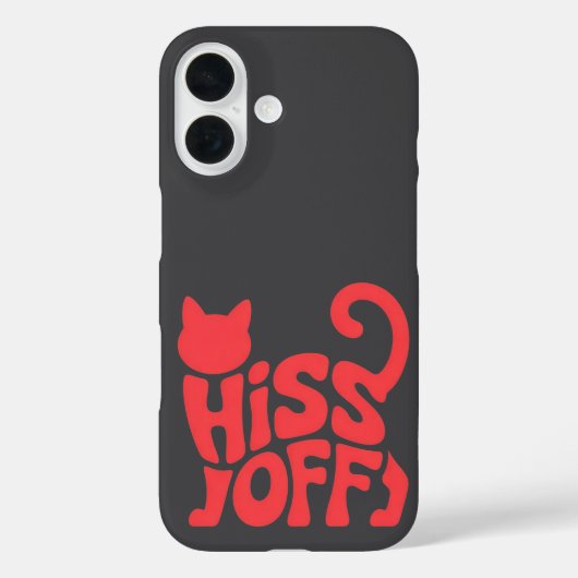 "Hiss Off – 猫のタイポグラフィーデザイン" Case-Mate iPhoneケース (裏面)