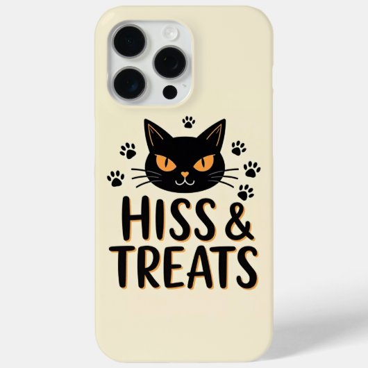 Hiss & Treats Black Cat Case-Mate iPhoneケース (裏面)