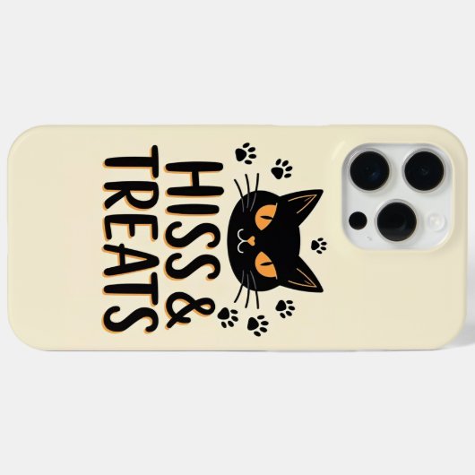 Hiss & Treats Black Cat Case-Mate iPhoneケース (裏面 (横))