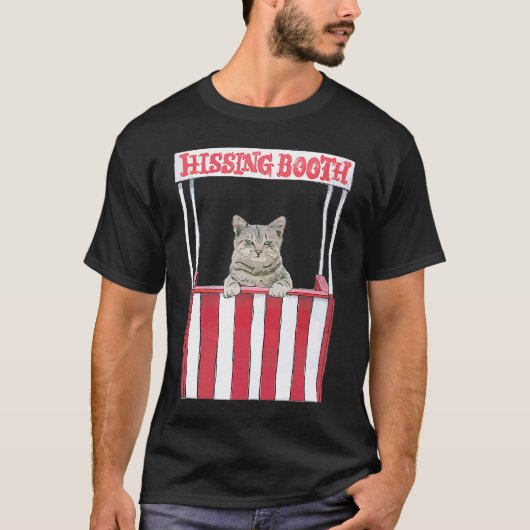Hissing Booth Kitten Kitty Cat Furmom Furdad For C Tシャツ (正面)