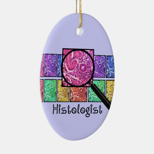 Histologistのギフトによって拡大される細胞のデザイン セラミックオーナメント (右)