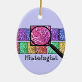 Histologistのギフトによって拡大される細胞のデザイン セラミックオーナメント (正面)