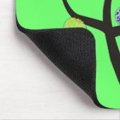 Histologistの木のデザインの顕微鏡の細胞の葉 マウスパッド (コーナー)