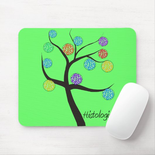 Histologistの木のデザインの顕微鏡の細胞の葉 マウスパッド (マウス)