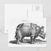 「Historia Animaliumからのサイ、 ポストカード (正面/裏面)