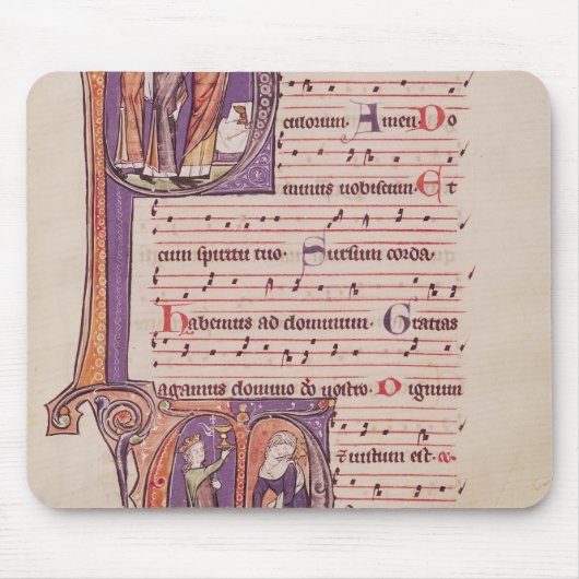 HistoriatedのイニシャルのP マウスパッド (正面)