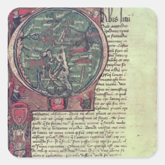 Historiatedのイニシャル スクエアシール (正面)