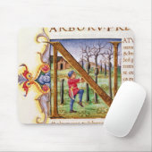 Historiatedのイニシャル「N マウスパッド (マウス)