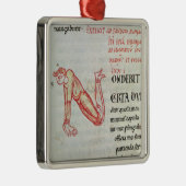 Historiatedのイニシャル「N メタルオーナメント (右)