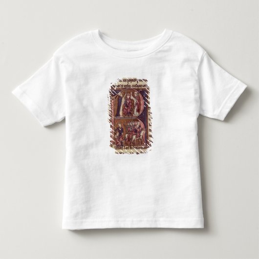 Historiatedのイニシャル「R トドラーTシャツ (正面)