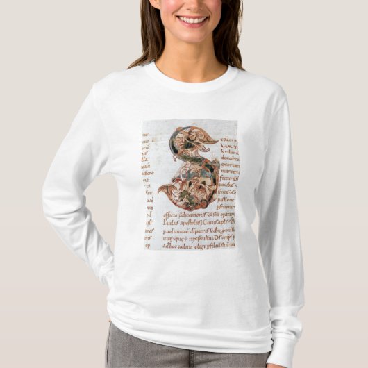 Historiatedのイニシャル「S' Tシャツ (正面)