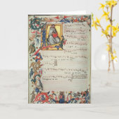 historiatedの音符のページ カード (黄色い花)