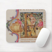 Historiatedはブドウ盗品を描写する「E」に署名します マウスパッド (マウス)