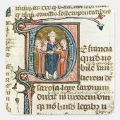 Historiatedは司祭を描写する「D」に署名します スクエアシール (正面)