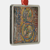 Historiatedは王を描写するデイヴィッド「B」に署名します メタルオーナメント (右)