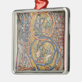 Historiatedは王を描写するデイヴィッド「B」に署名します メタルオーナメント (左)