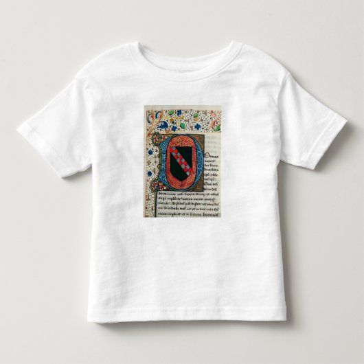 Historiatedは紋章付き外衣を描写する「D」に署名します トドラーTシャツ (正面)
