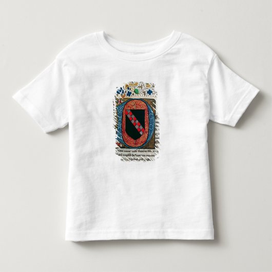 Historiatedは紋章付き外衣を描写する「D」に署名します トドラーTシャツ (正面)